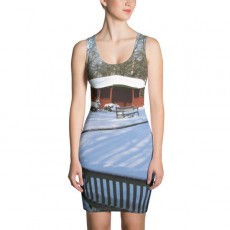 All-Over Sublimation Print Cut and Sew Dress with Bowling Green in Winter